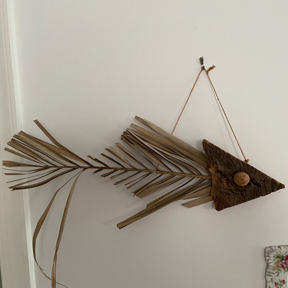 Handcrafted wall hanging from cork